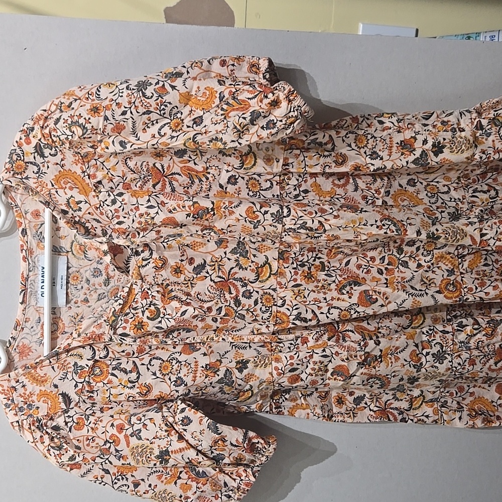Girls orange paisley print dress